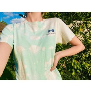 UPCYCLED Simply Southern Floral Bleach Tie-Dye Tee
